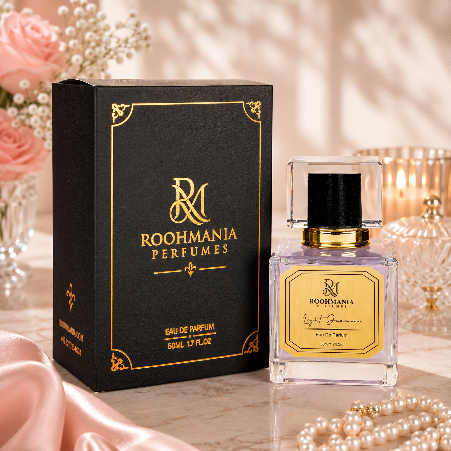 Light Jasmine Perfume for Women | Luxury Long Lasting Floral Fragrance | Premium Fresh & Elegant Jasmine Scent | 50ml