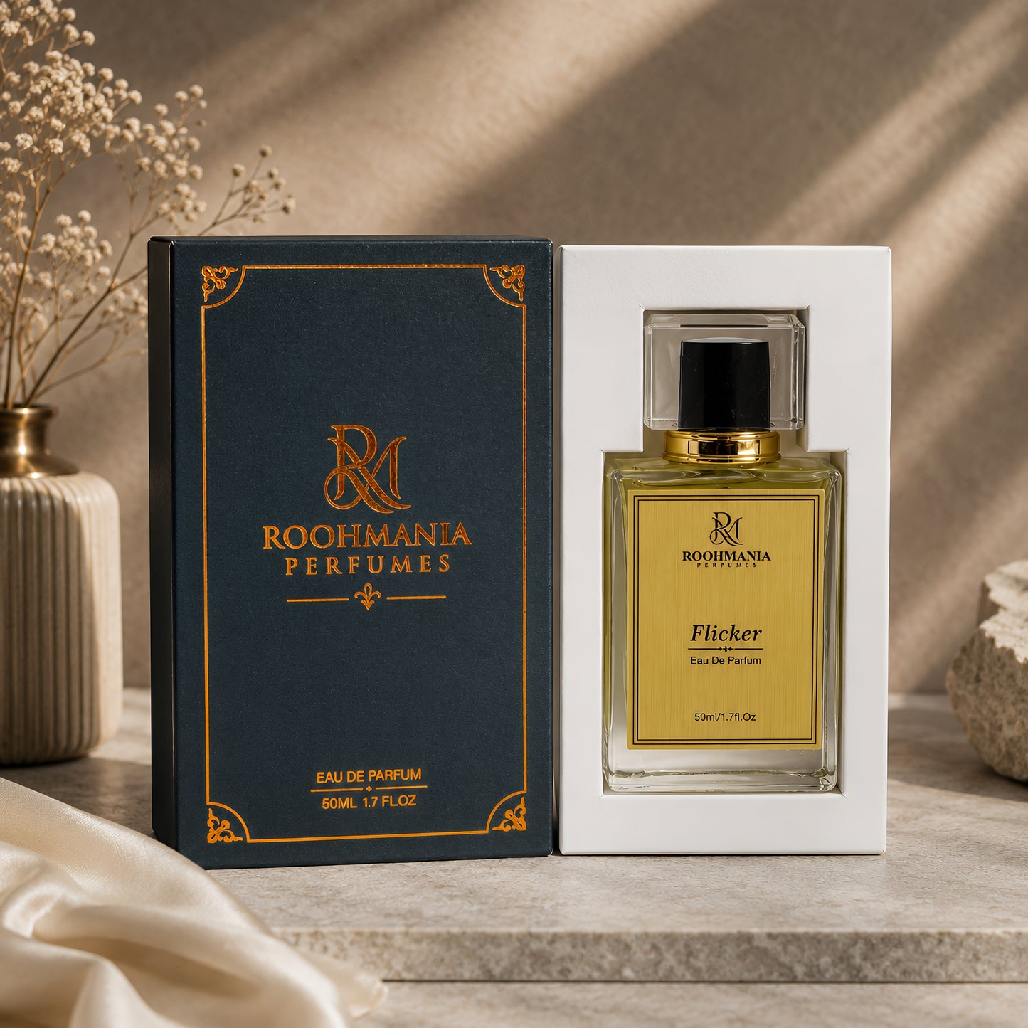 Flicker Perfume by Roohmania for Unisex | Luxury Perfume for Men & Women | Long Lasting Premium Fragrance 50ml